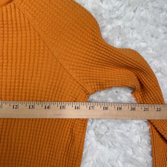 The North Face Womens Orange Waffle Knit Long Sleeve Thermal Top‎ Size S Outdoor - Picture 6 of 8